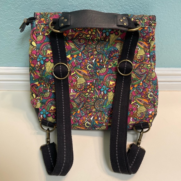 Sakroots Artsy Birdy Owl Convertible Daytrip Campus Backpack Colorful Like New - Picture 2 of 8